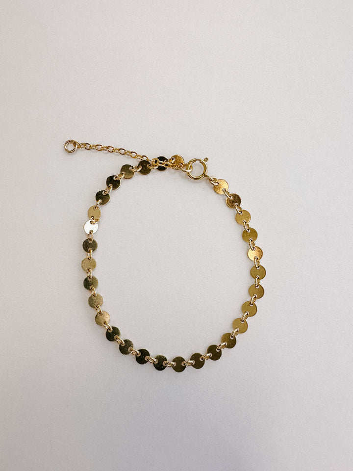 14K Gold Filled Disc Bracelet
