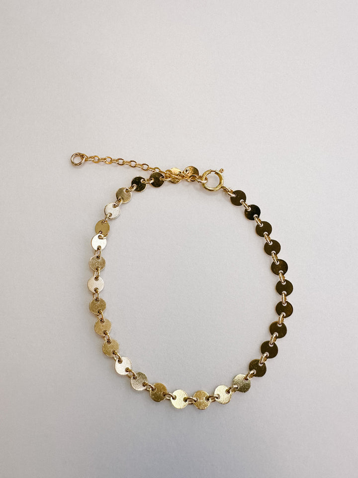 14K Gold Filled Disc Bracelet