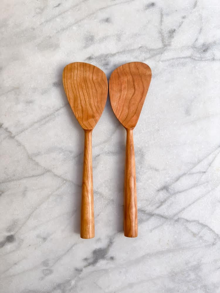 Modern Salad Servers - Cherry