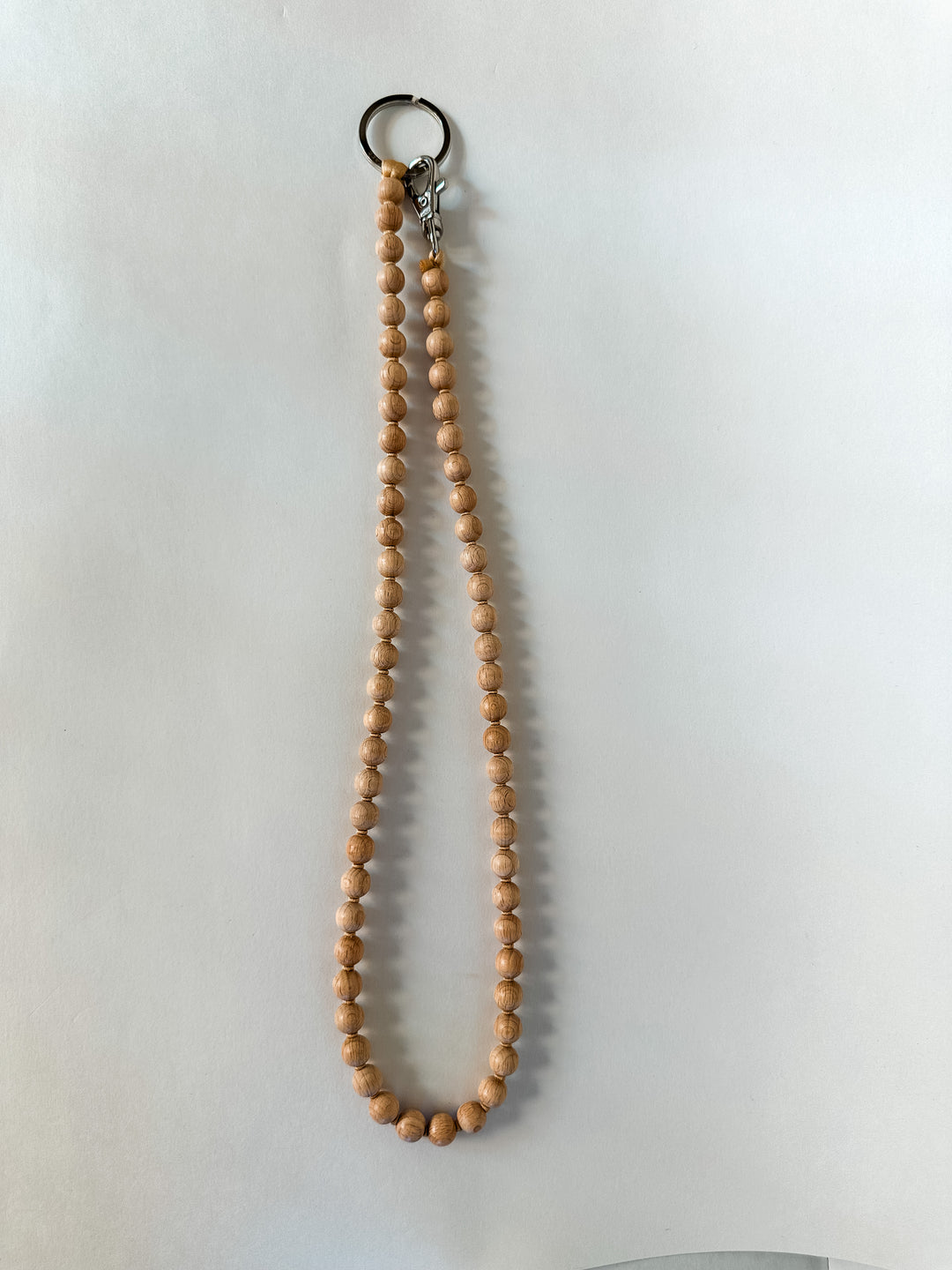 Ina Seifart Phone/Key Chain - Natural Wood Beads