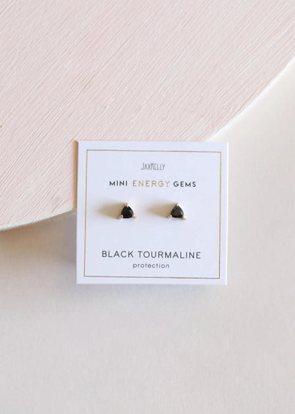 Mini Energy Stud - Black Tourmaline
