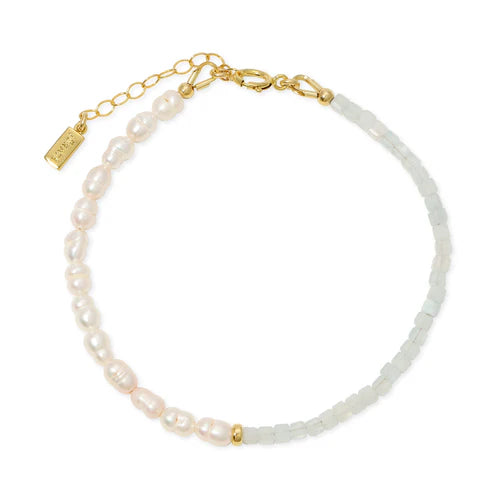 Catalina Aquamarine & Pearl Beaded Bracelet