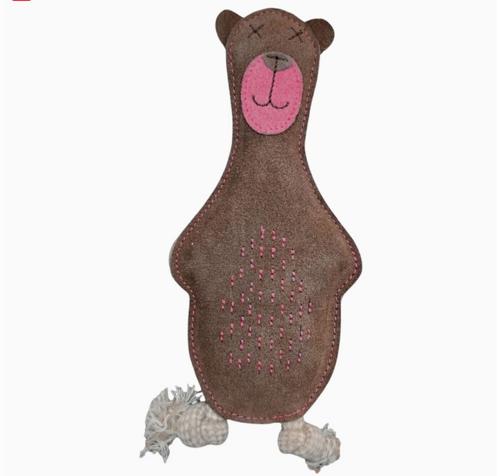 Baz the Bear Dog Toy- Brown