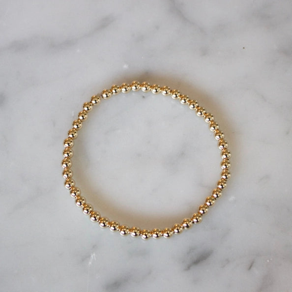 14K Gold Filled Beaded Bracelet
