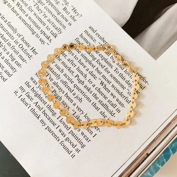 14K Gold Filled Disc Bracelet