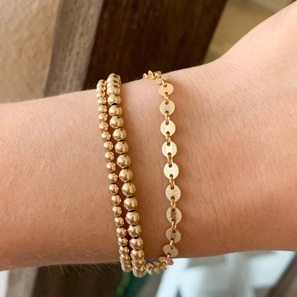 14K Gold Filled Disc Bracelet