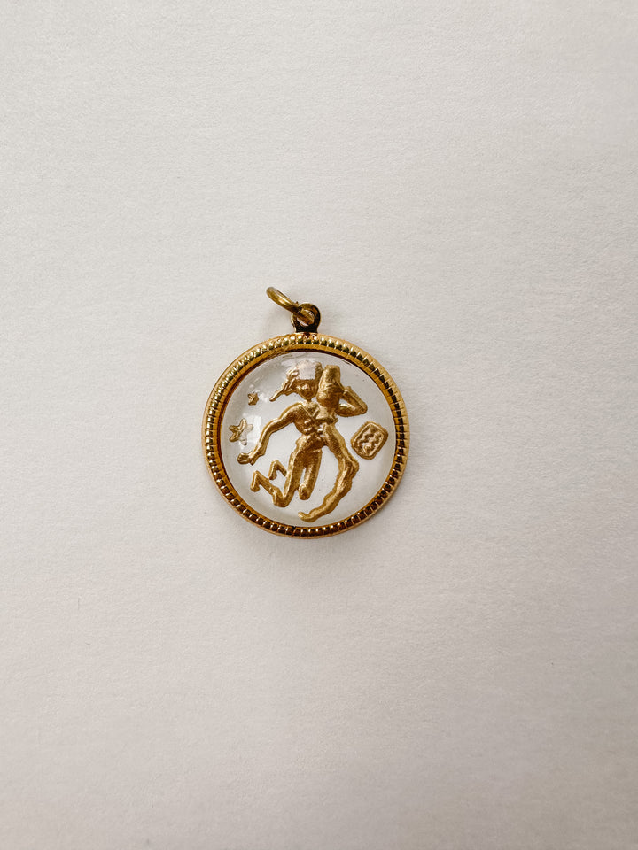 Vintage Glass Zodiac Charms - Medium