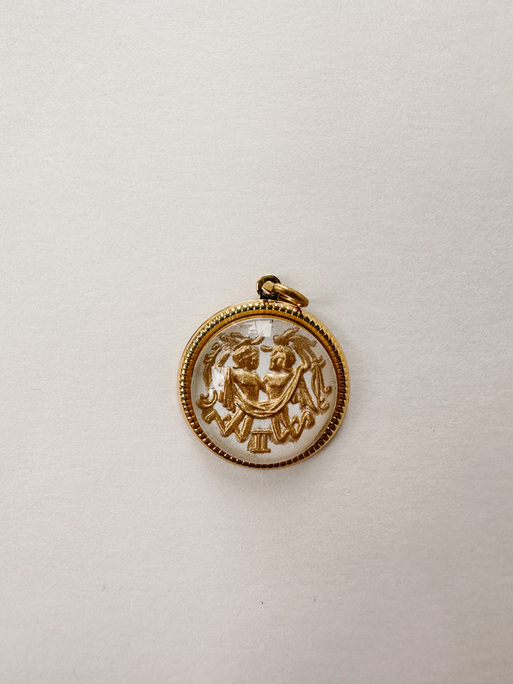 Vintage Glass Zodiac Charms - Medium