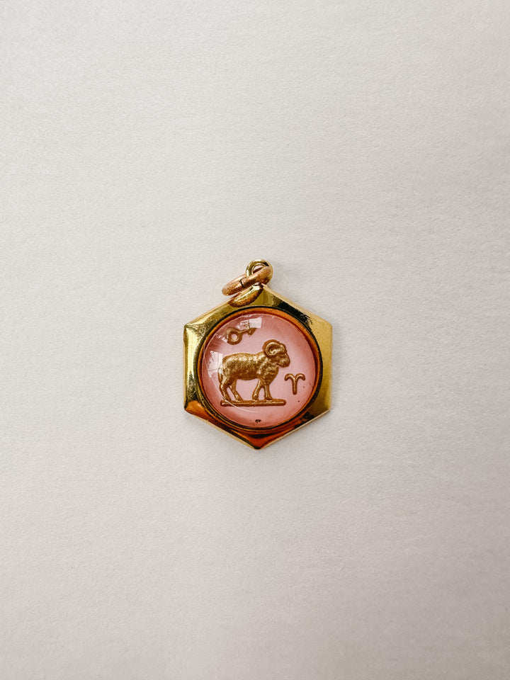 Vintage Glass Zodiac Charms - Small