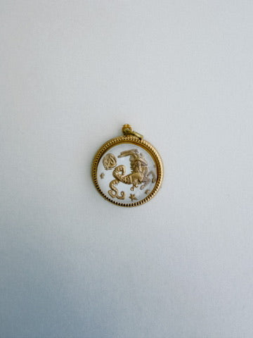 Vintage Glass Zodiac Charms - Medium