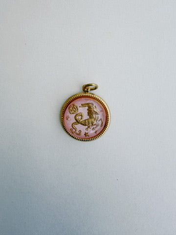 Vintage Glass Zodiac Charms - Medium
