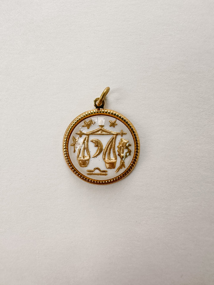 Vintage Glass Zodiac Charms - Medium