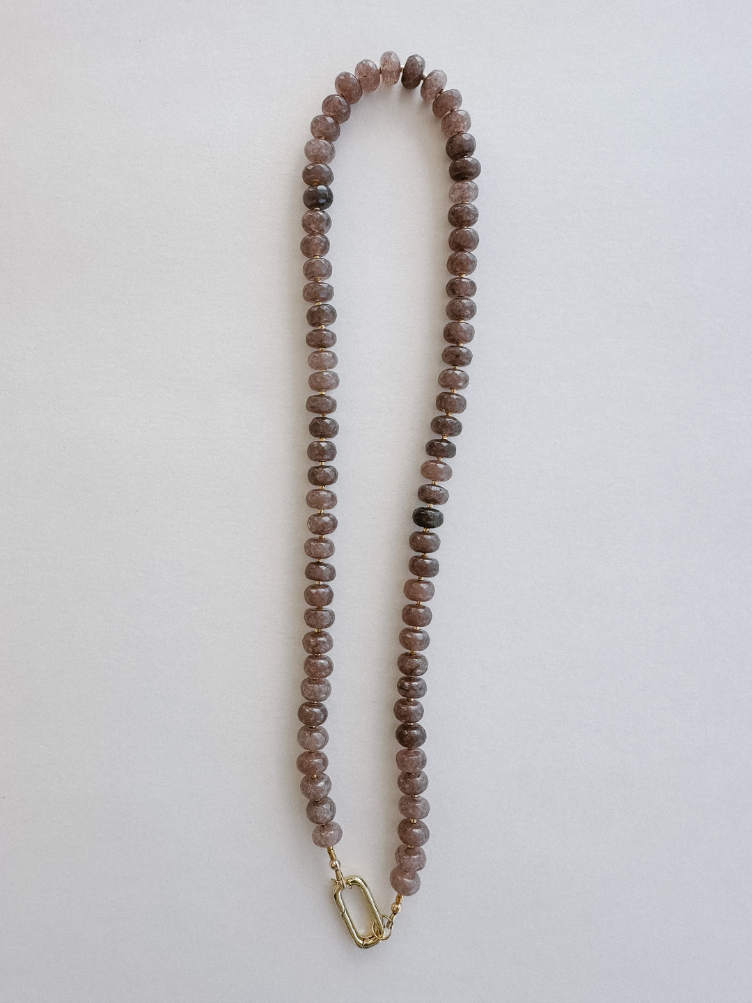 Glass Bead Necklace - Pink, Yellow, Purples