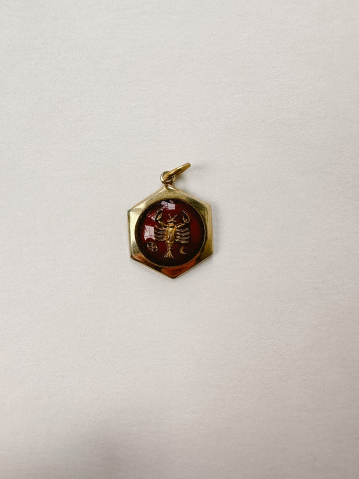 Vintage Glass Zodiac Charms - Small