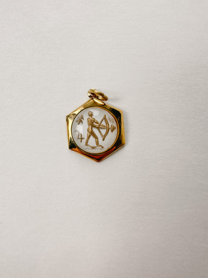 Vintage Glass Zodiac Charms - Small