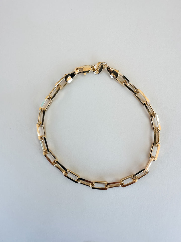 Gold Filled Paperclip Link Bracelet