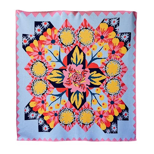 100% Soft Italian Merino Wool Blanket - Encore Floral