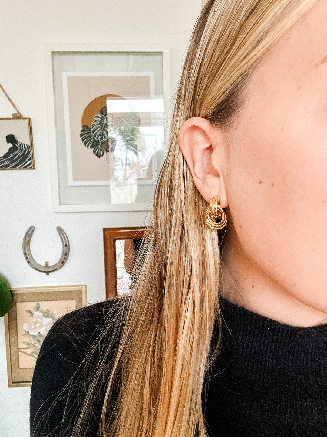 Small Knot Statement Earrings