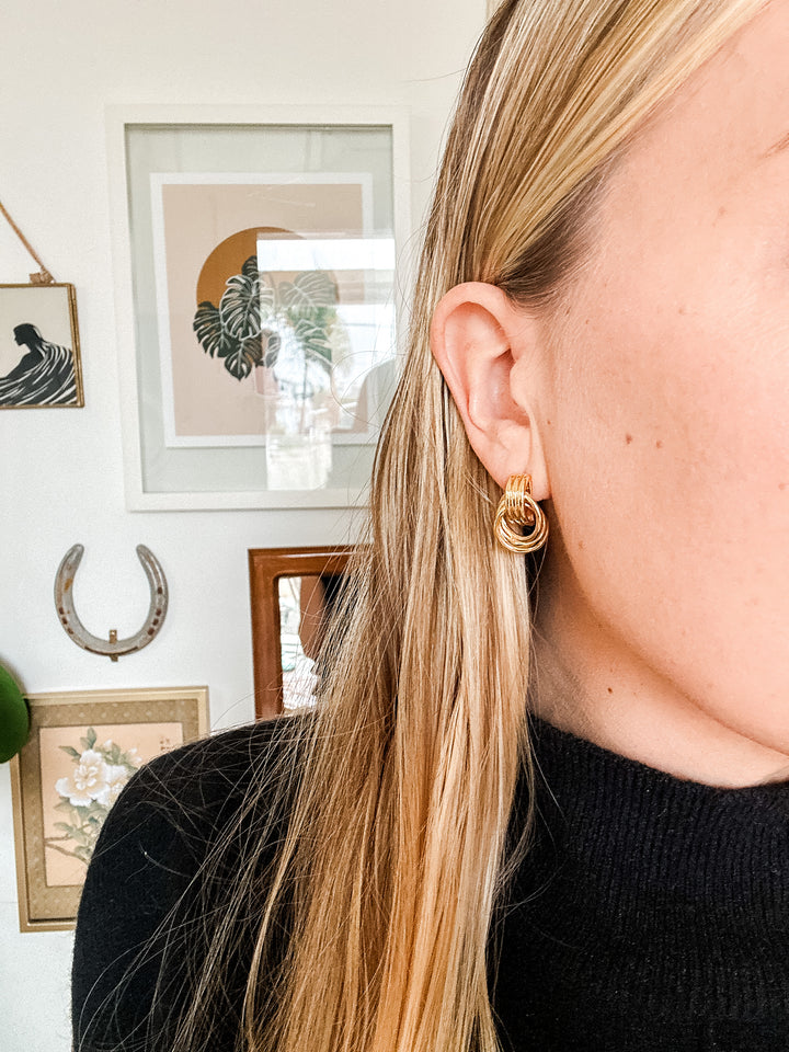 Small Knot Statement Earrings
