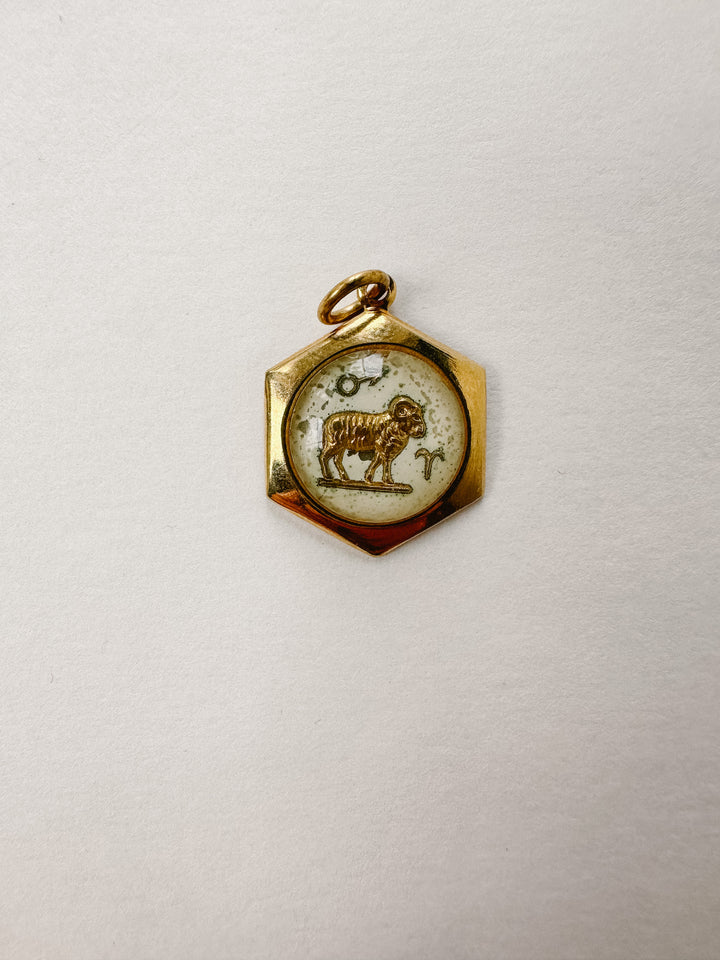 Vintage Glass Zodiac Charms - Small