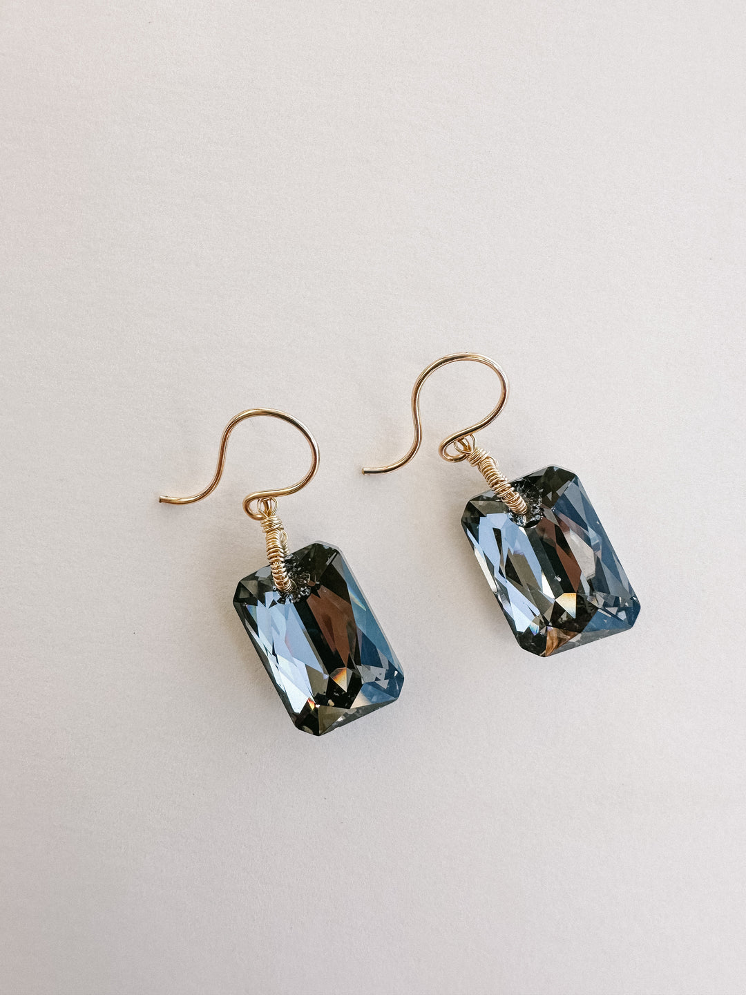Charcoal Crystal Earrings