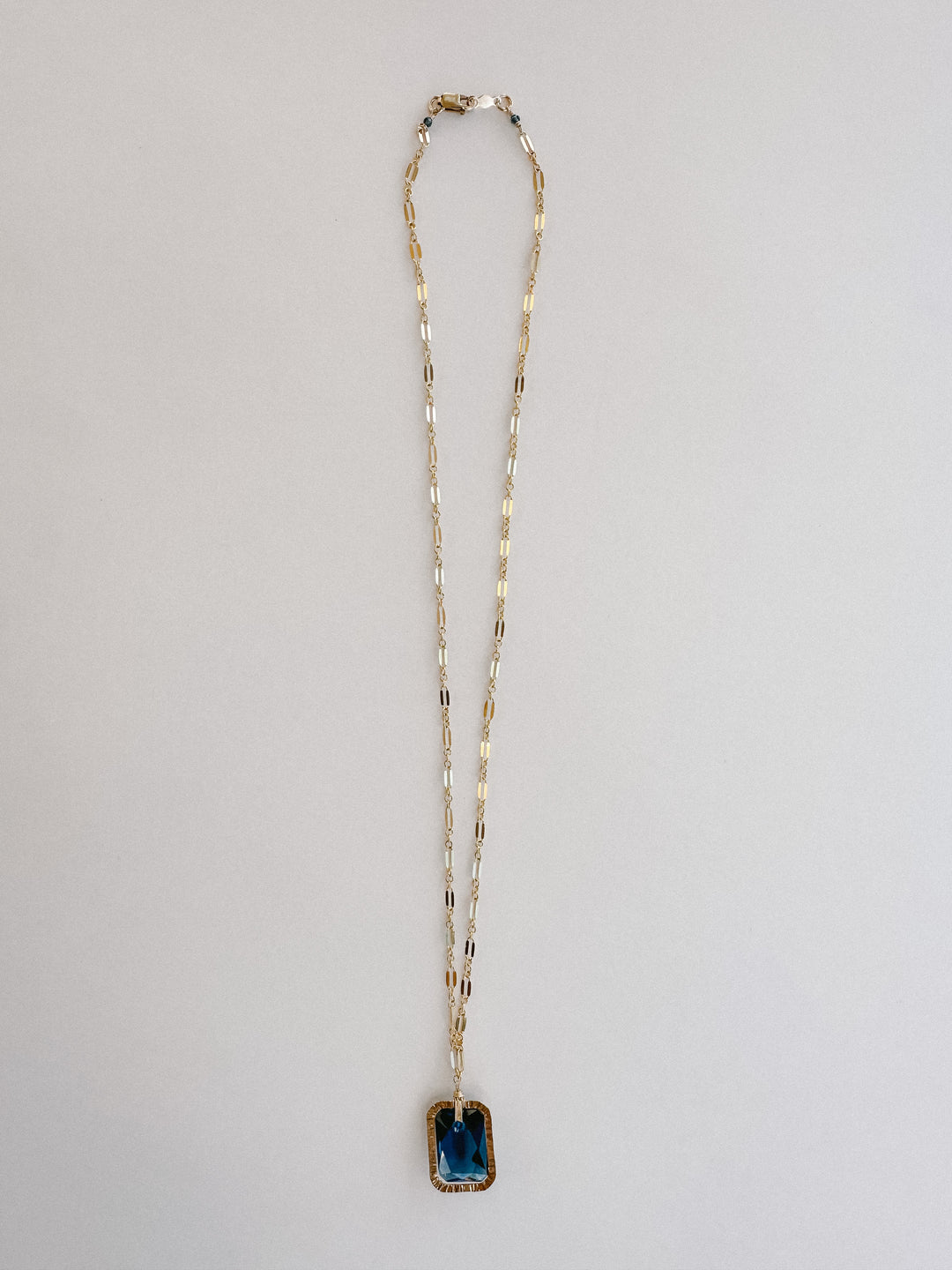 Deep Blue Crystal Pendant Necklace