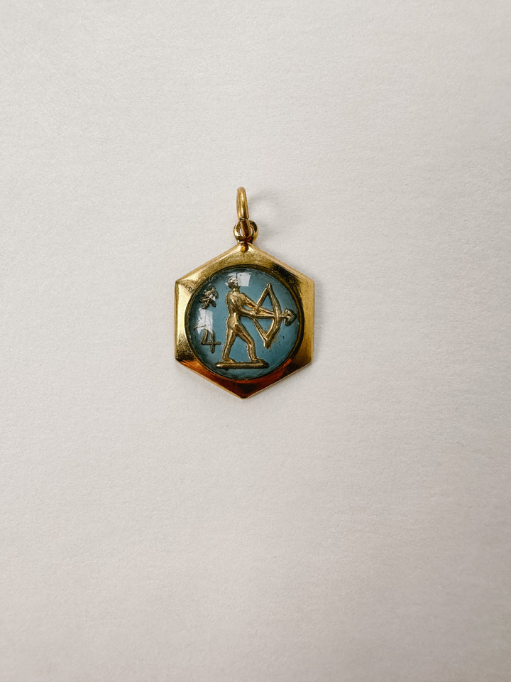 Vintage Glass Zodiac Charms - Small