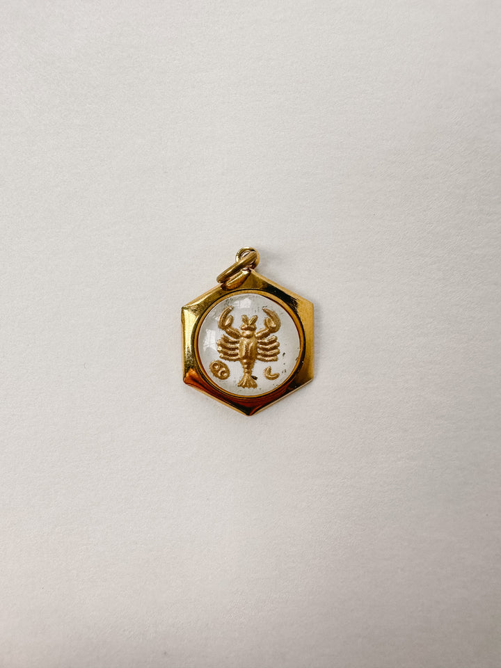 Vintage Glass Zodiac Charms - Small