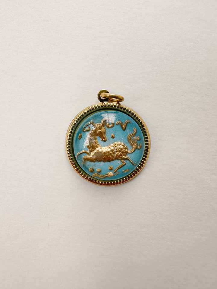 Vintage Glass Zodiac Charms - Medium