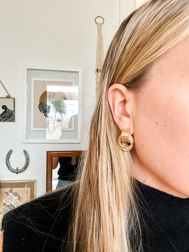 Large Knot Statement Earrings