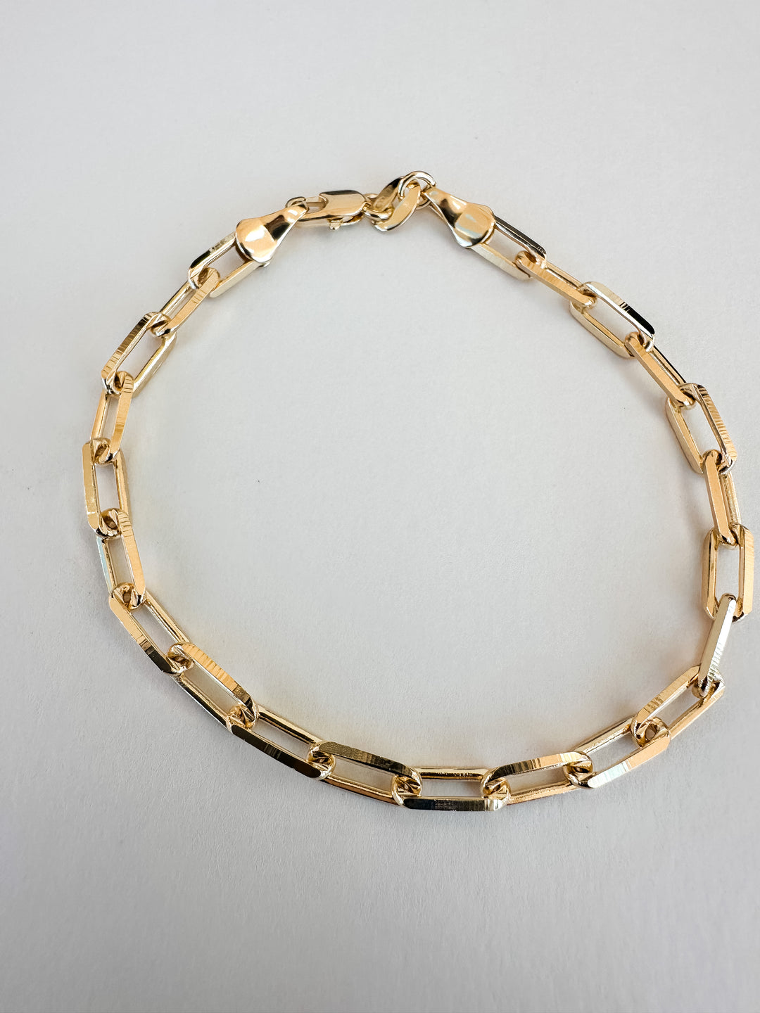 Gold Filled Paperclip Link Bracelet