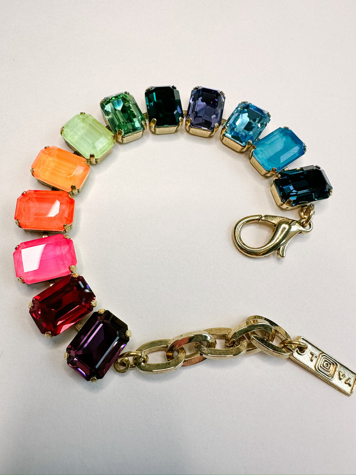 Erina Crystal Bracelet - Electric Rainbow