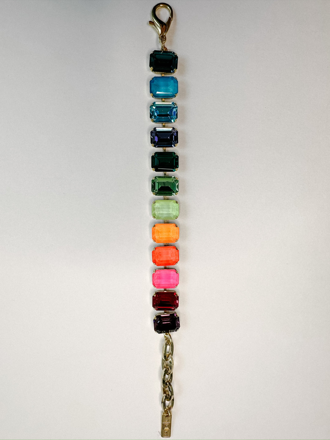 Erina Crystal Bracelet - Electric Rainbow