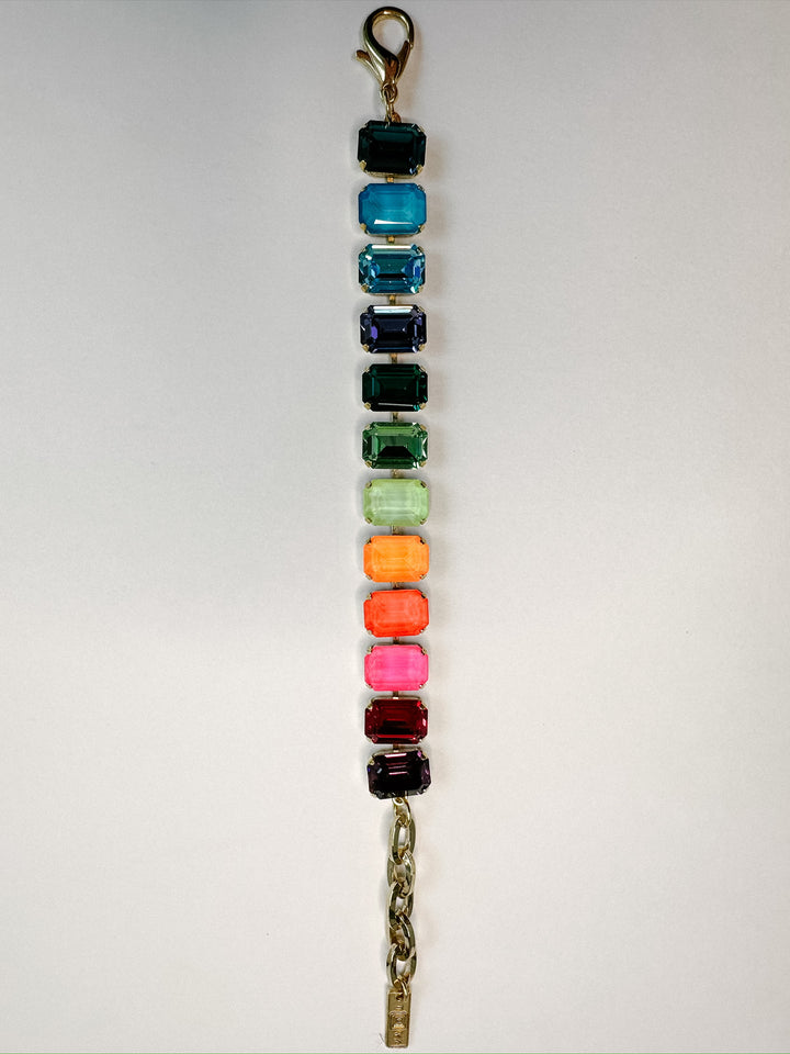 Erina Crystal Bracelet - Electric Rainbow