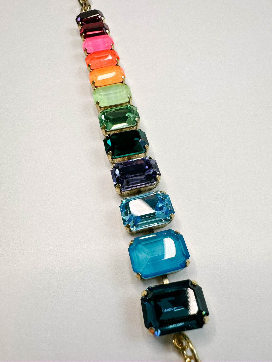 Erina Crystal Bracelet - Electric Rainbow