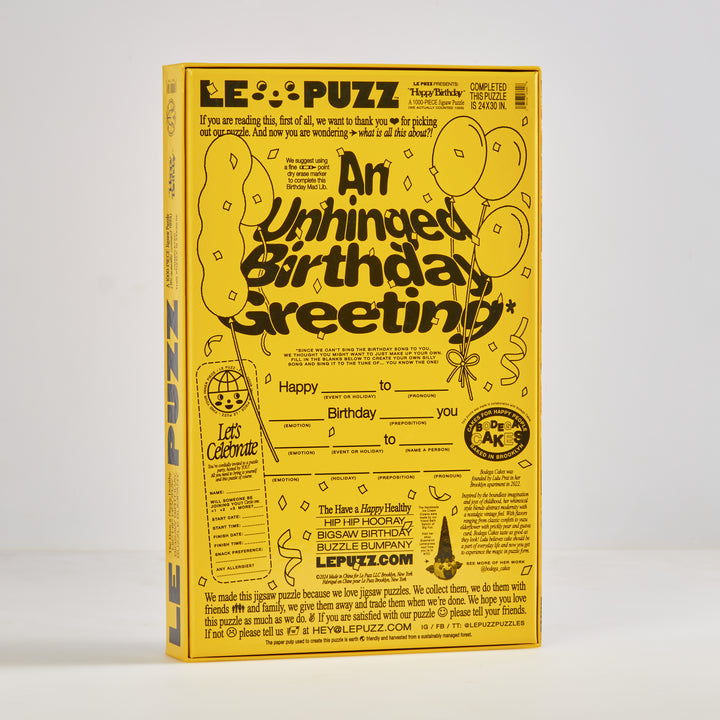 Le Puzz Happy Birthday - All the Birthday Cake