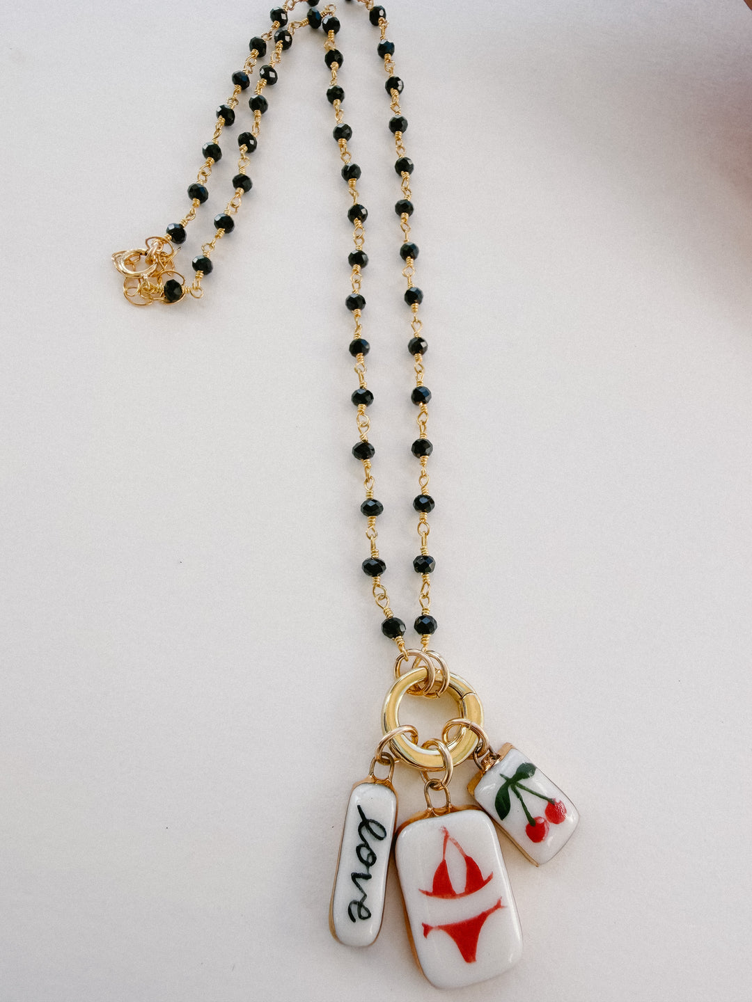 Cherry  — Hand-Painted Porcelain Charm