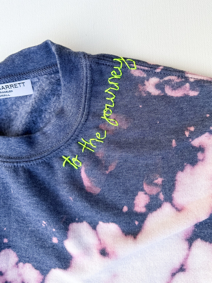 Heather Navy with Highlighter Stitching - Exclusive Cloud Dye Sweatshirts