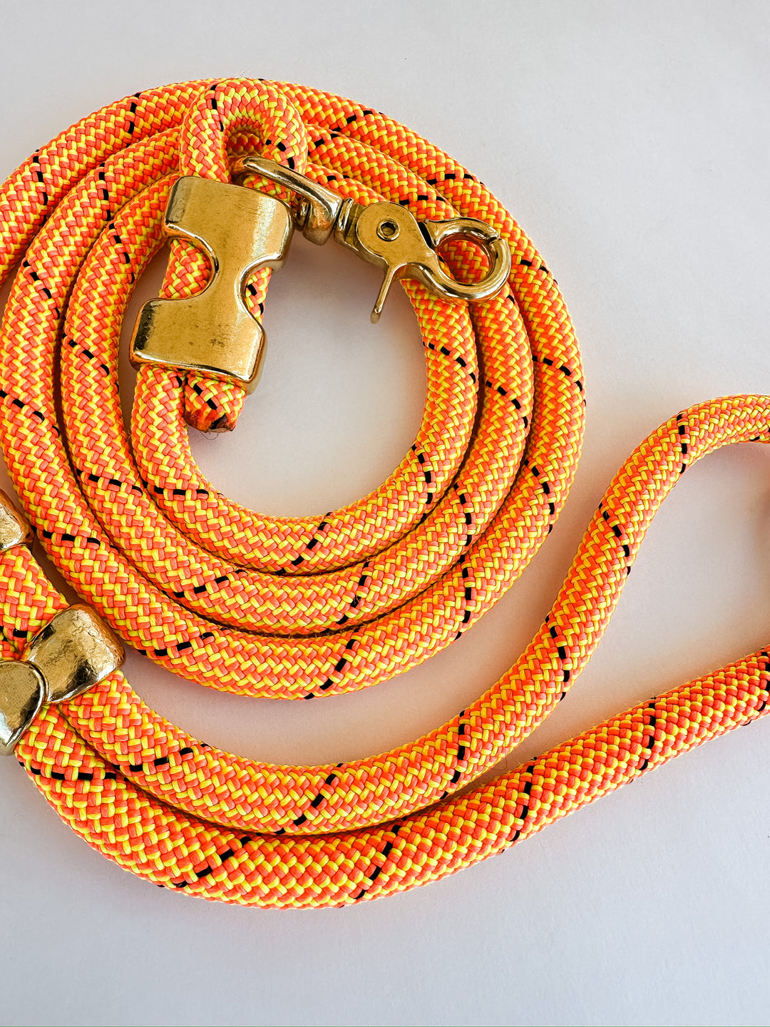 Fuji Rope Leash Neon Yellow & Orange