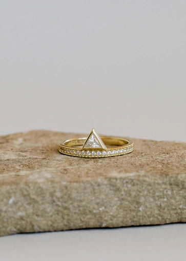 Stacked Triangle Gold Ring