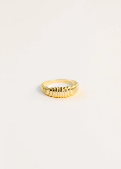 Ridged Gold Ring