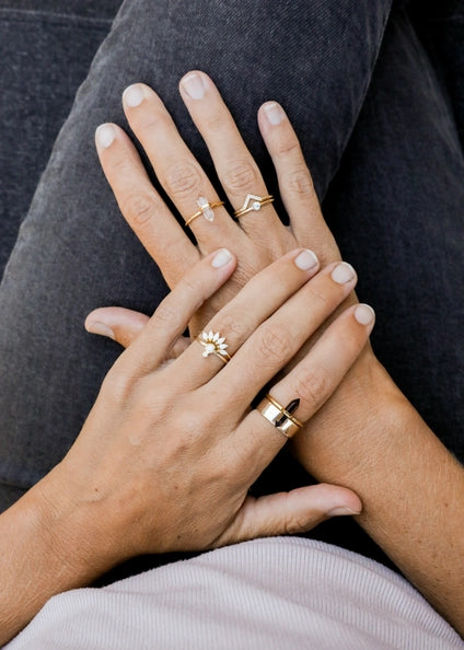 Gold Smoky Quartz Ring