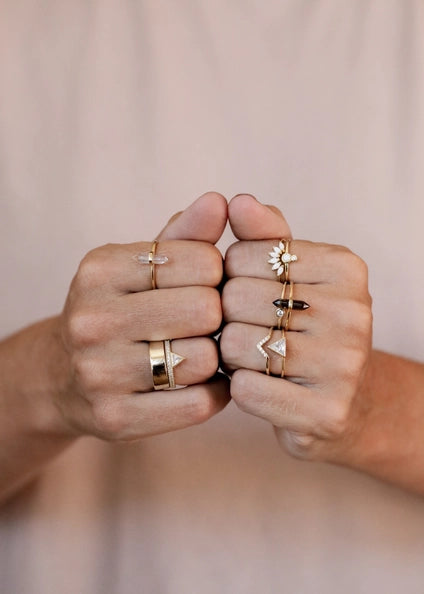 Gold Smoky Quartz Ring