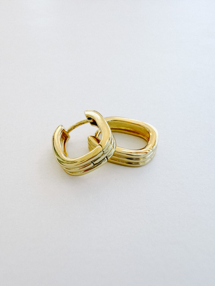 Blythe Rectangle Ridged Hoops