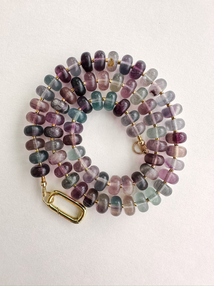 Handmade Beaded Necklace - Fluorite