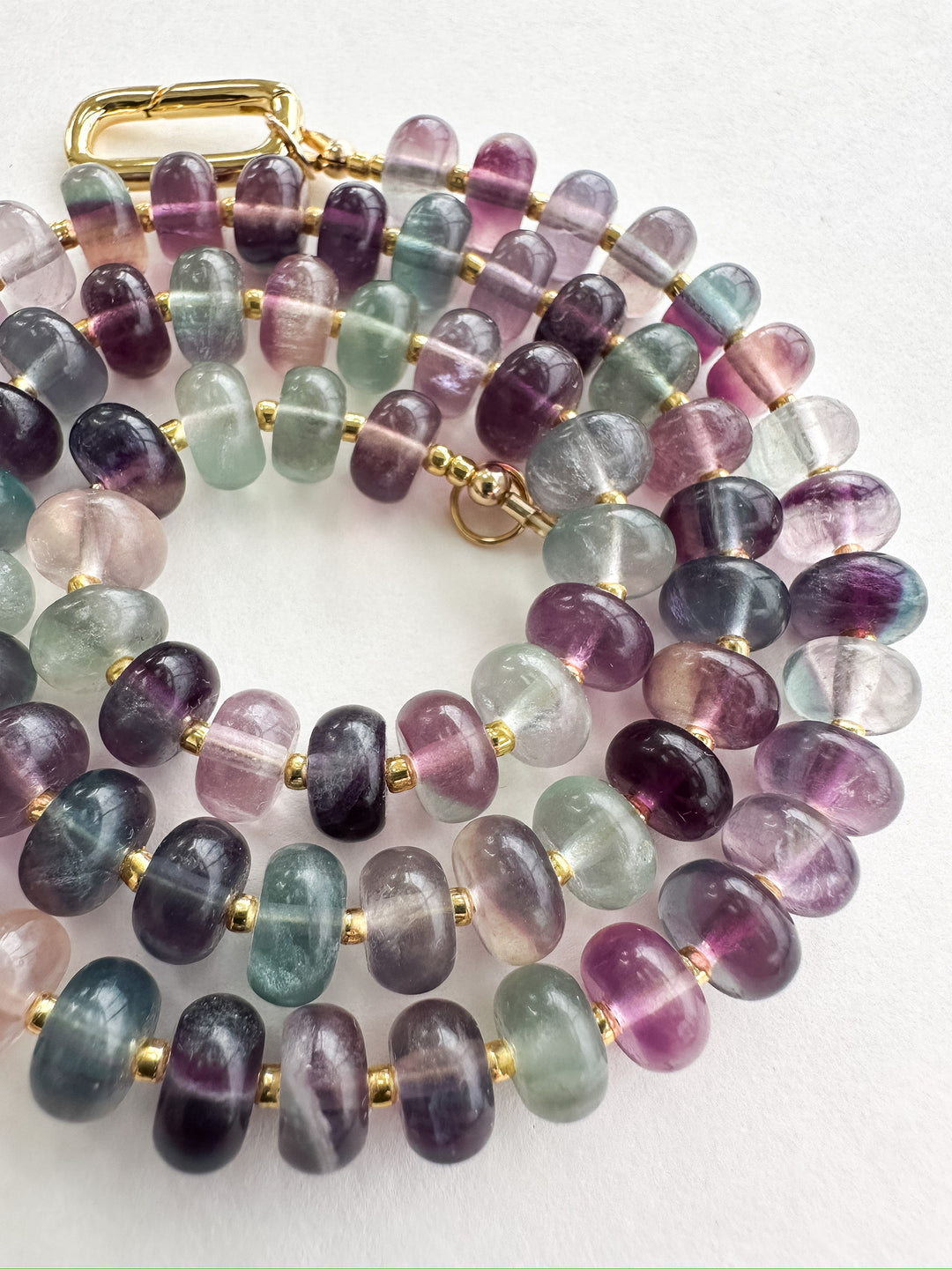 Handmade Beaded Necklace - Fluorite