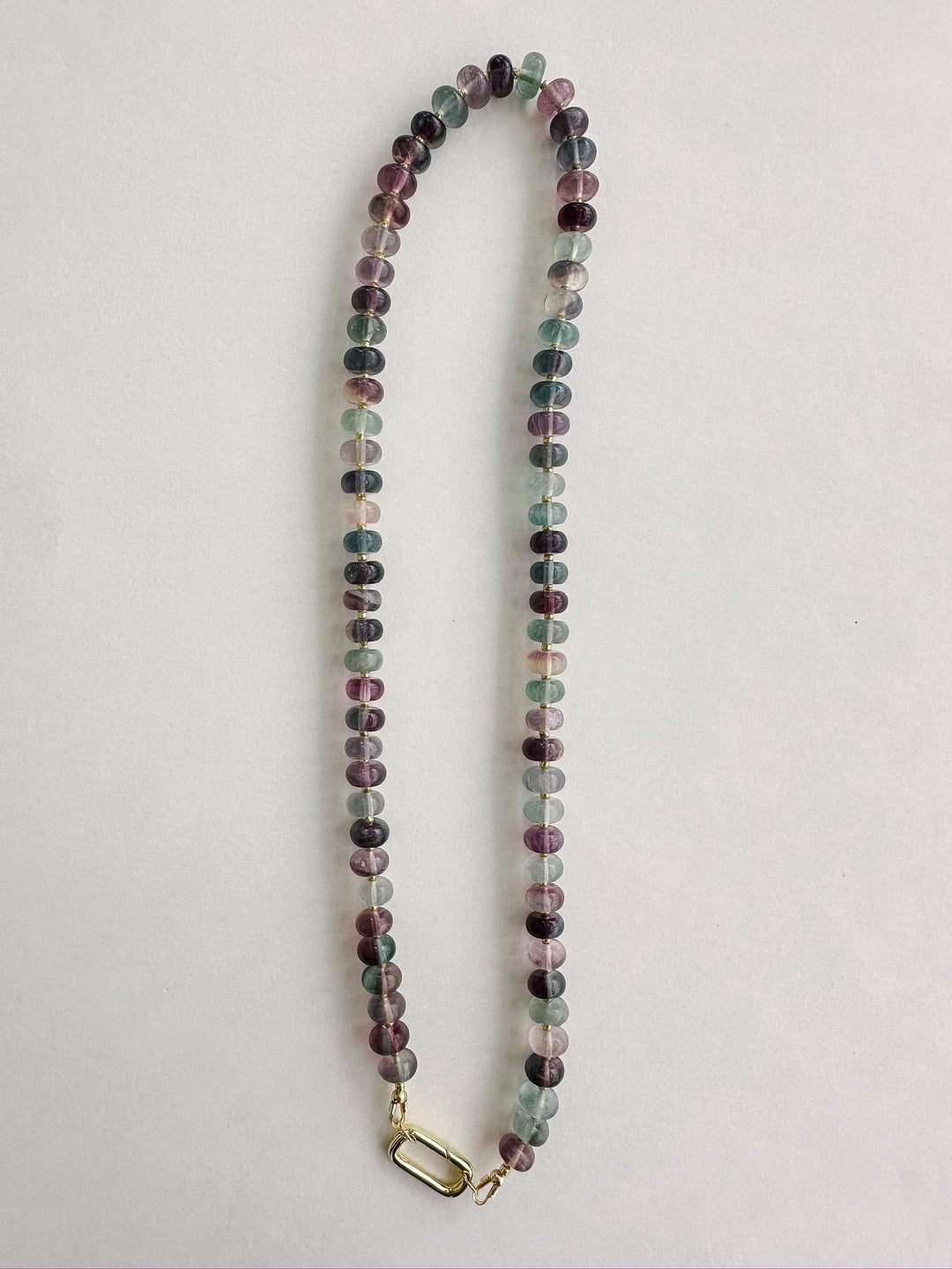 Handmade Beaded Necklace - Fluorite