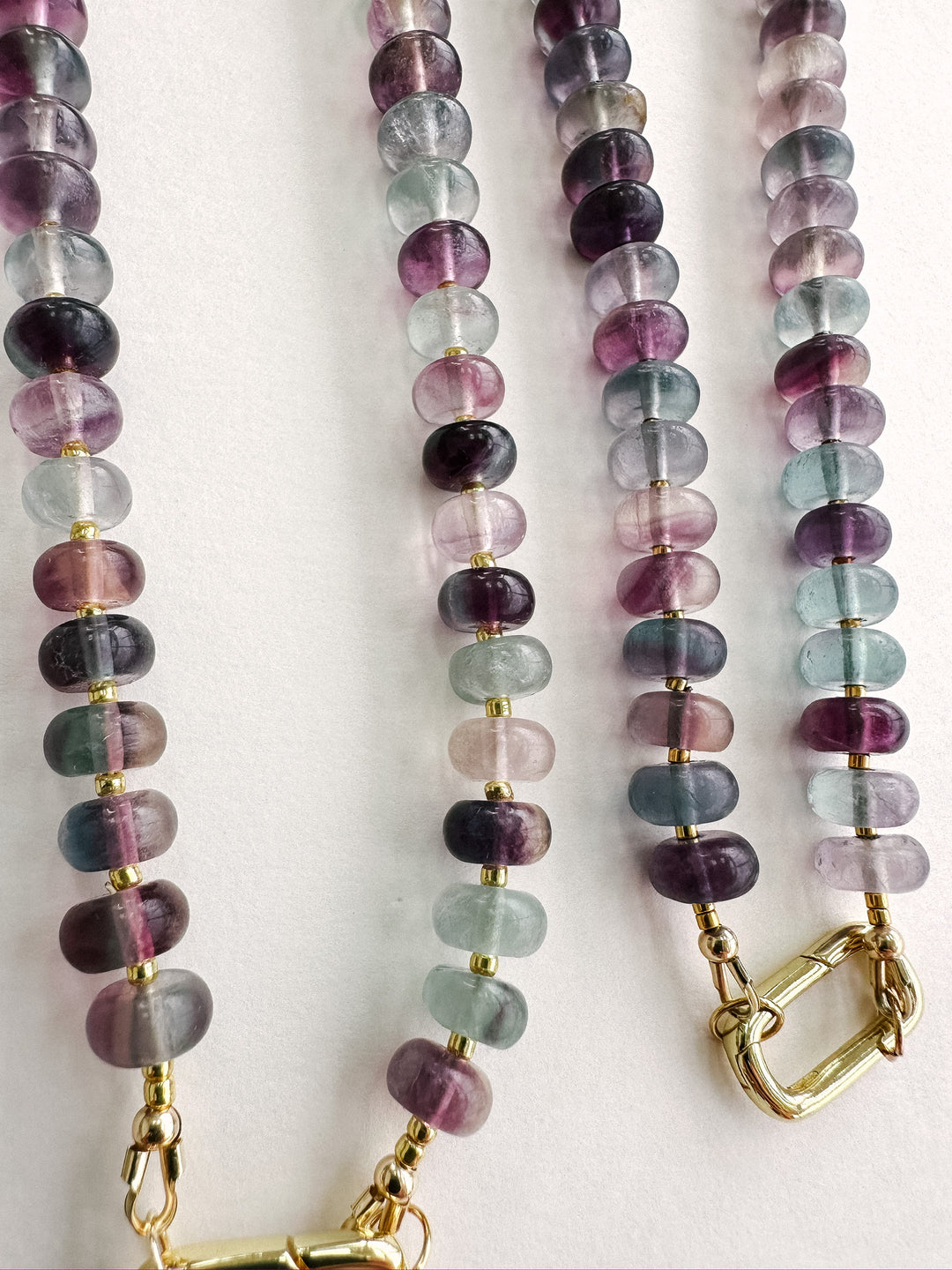 Handmade Beaded Necklace - Fluorite