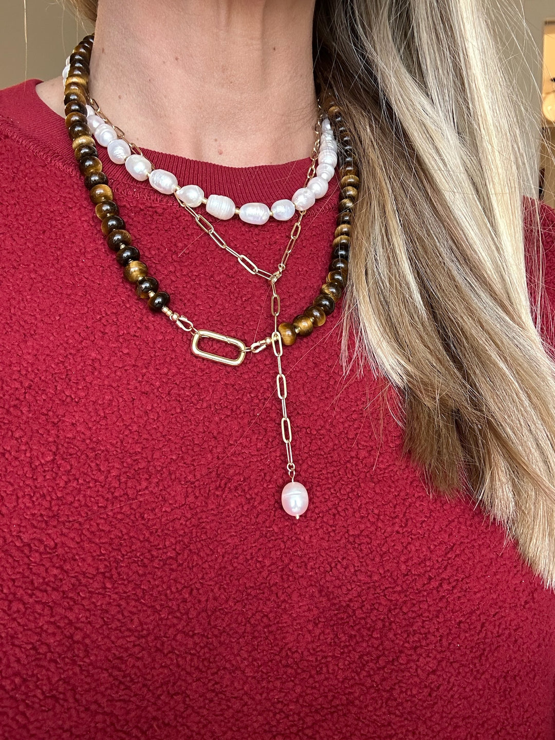 Handmade Beaded Necklace - Freshwater Pearl
