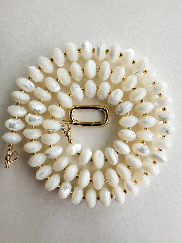 Handmade Beaded Necklace - Mother of Pearl